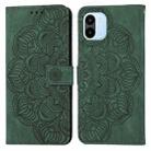 For Xiaomi Redmi A1 Mandala Embossed Flip Leather Phone Case(Green) - 1