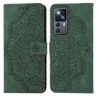 For Xiaomi 12T / 12T Pro / Redmi K50 Ultra Mandala Embossed Flip Leather Phone Case(Green) - 1