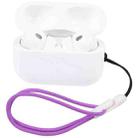 For Apple AirPods Pro 2 Wireless Earphone Anti-Lost Rope Phone Case Lanyard(Purple 02) - 1