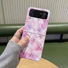 For Samsung Galaxy Z Flip4 Flower Series Shockproof PC Phone Case(Pink Flower) - 1