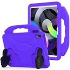 For iPad 10th Gen 10.9 2022 Children EVA Shockproof Tablet Case with Thumb Bracket(Purple) - 1