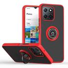 For Honor X8 5G Q Shadow 1 Series TPU + PC Phone Case with Ring(Red) - 1