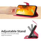 For Tecno Spark Go 2022 / Spark 8C Skin Feel Sun Flower Pattern Flip Leather Phone Case with Lanyard(Rose Red) - 5