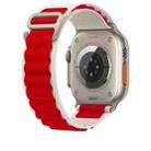 Breathable Two-color Nylon Watch Band For Apple Watch Series 8&7 41mm / SE 2&6&SE&5&4 40mm / 3&2&1 38mm(Red) - 1