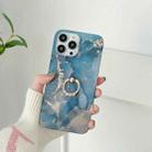 For iPhone 14 TPU Soft Protective Phone Case with Ring Holder(Yanyu Stone) - 1