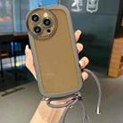 For iPhone 11 Pro Max Candy Colors TPU Phone Case with Lanyard(Black) - 1