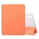 For iPad 10th Gen 10.9 2022 3-folding Electric Pressed Skin Texture Leather Tablet Case(Orange) - 1