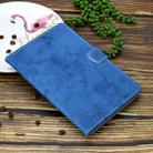 For iPad Pro 11 (2020) Sewing Thread Horizontal Solid Color Flat Leather Tablet Case with Sleep Function & Pen Cover & Anti Skid Strip & Card Slot & Holder(Blue) - 11