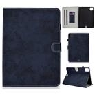 For iPad Pro 11 (2020) Sewing Thread Horizontal Solid Color Flat Leather Tablet Case with Sleep Function & Pen Cover & Anti Skid Strip & Card Slot & Holder(Navy) - 1