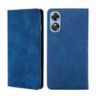 For OPPO A17 Skin Feel Magnetic Horizontal Flip Leather Phone Case(Blue) - 1