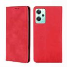 For OPPO K10x 5G Skin Feel Magnetic Horizontal Flip Leather Phone Case(Red) - 1