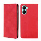 For Realme C33 4G Skin Feel Magnetic Horizontal Flip Leather Phone Case(Red) - 1