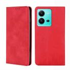 For vivo V25 5G/V25e 5G/X80 Lite Skin Feel Magnetic Horizontal Flip Leather Phone Case(Red) - 1