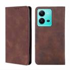 For vivo V25 5G/V25e 5G/X80 Lite Skin Feel Magnetic Horizontal Flip Leather Phone Case(Dark Brown) - 1