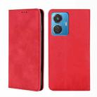 For vivo Y55 4G Skin Feel Magnetic Horizontal Flip Leather Phone Case(Red) - 1