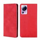 For Xiaomi Civi 2 5G Skin Feel Magnetic Horizontal Flip Leather Phone Case(Red) - 1