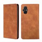 For Xiaomi Poco M5 4G Skin Feel Magnetic Horizontal Flip Leather Phone Case(Light Brown) - 1