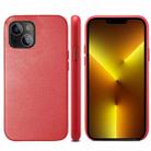 For iPhone 13 Lamb Grain PU Back Cover Phone Case(Red) - 1