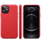 For iPhone 12 mini Lamb Grain PU Back Cover Phone Case(Red) - 1