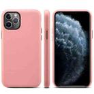 For iPhone 12 / 12 Pro Lamb Grain PU Back Cover Phone Case(Pink) - 1