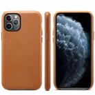 For iPhone 12 Pro Max Lamb Grain PU Back Cover Phone Case(Brown) - 1