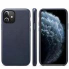 For iPhone 11 Lamb Grain PU Back Cover Phone Case(Navy Blue) - 1