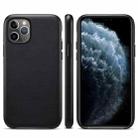 For iPhone 11 Pro Lamb Grain PU Back Cover Phone Case(Black) - 1