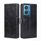 For vivo Y55 4G Geometric Stitching Horizontal Flip Leather Phone Case(Black) - 1