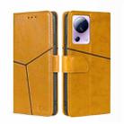 For Xiaomi Civi 2 5G Geometric Stitching Horizontal Flip Leather Phone Case(Yellow) - 1