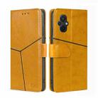 For Xiaomi Poco M5 4G Geometric Stitching Horizontal Flip Leather Phone Case(Yellow) - 1