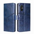 For Xiaomi Poco M5 4G Geometric Stitching Horizontal Flip Leather Phone Case(Blue) - 1