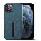 For iPhone 12 Pro Max Denior DV Elastic Card PU Back Cover Phone Case(Blue) - 1