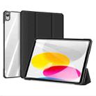 For iPad 10th Gen 10.9 2022 DUX DUCIS Copa Series Smart Leather Tablet Case(Black) - 1