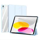 For iPad 10th Gen 10.9 2022 DUX DUCIS Copa Series Smart Leather Tablet Case(Blue) - 1