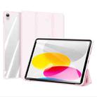 For iPad 10th Gen 10.9 2022 DUX DUCIS Copa Series Smart Leather Tablet Case(Pink) - 1