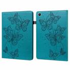 For OPPO Pad Air 2022 Embossed Butterfly Pattern Leather Tablet Case(Blue) - 1