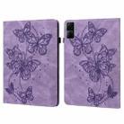 For Xiaomi Redmi Pad 10.61 Embossed Butterfly Pattern Leather Tablet Case(Purple) - 1