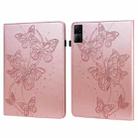 For Xiaomi Redmi Pad 10.61 Embossed Butterfly Pattern Leather Tablet Case(Pink) - 1