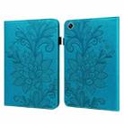 For OPPO Pad Air 2022 Lace Flower Embossing Pattern Leather Tablet Case(Blue) - 1