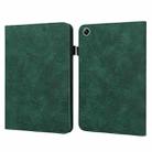 For OPPO Pad Air 2022 Lace Flower Embossing Pattern Leather Tablet Case(Green) - 1