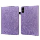 For Xiaomi Redmi Pad 10.61 Lace Flower Embossing Pattern Leather Tablet Case(Purple) - 1