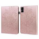 For Xiaomi Redmi Pad 10.61 Lace Flower Embossing Pattern Leather Tablet Case(Pink) - 1