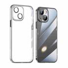 For iPhone 14 SULADA Crystal Steel Series TPU Transparent Phone Case(Black) - 1