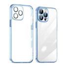 For iPhone 14 Pro SULADA Crystal Steel Series TPU Transparent Phone Case(Blue) - 1