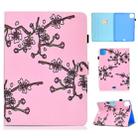 For iPad Pro 11 (2020) Sewing Thread Horizontal Painted Flat Leather Tablet Case with Sleep Function & Pen Cover & Anti Skid Strip & Card Slot & Holder(Plum Blossom) - 1