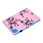 For iPad Pro 11 (2020) Sewing Thread Horizontal Painted Flat Leather Tablet Case with Sleep Function & Pen Cover & Anti Skid Strip & Card Slot & Holder(Plum Blossom) - 11