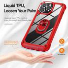 For iPhone 14 Pro TPU + PC Lens Protection Phone Case with Ring Holder(Red) - 2