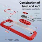 For iPhone 14 Pro TPU + PC Lens Protection Phone Case with Ring Holder(Red) - 3
