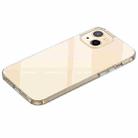 For iPhone 14 SULADA Frosted Series Shockproof Transparent TPU Phone Case(Gold) - 1