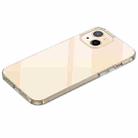 For iPhone 14 Plus SULADA Frosted Series Shockproof Transparent TPU Phone Case(Gold) - 1